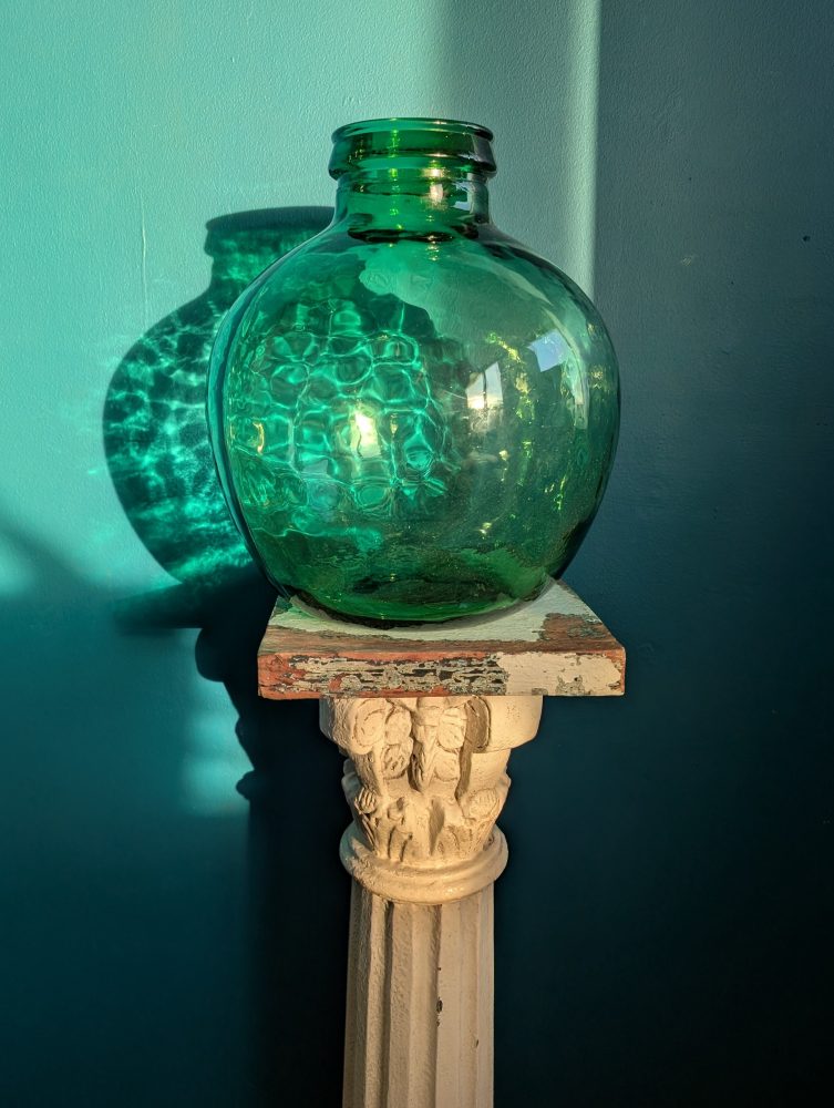 Vintage large green glass Viresa carboy - Image 3