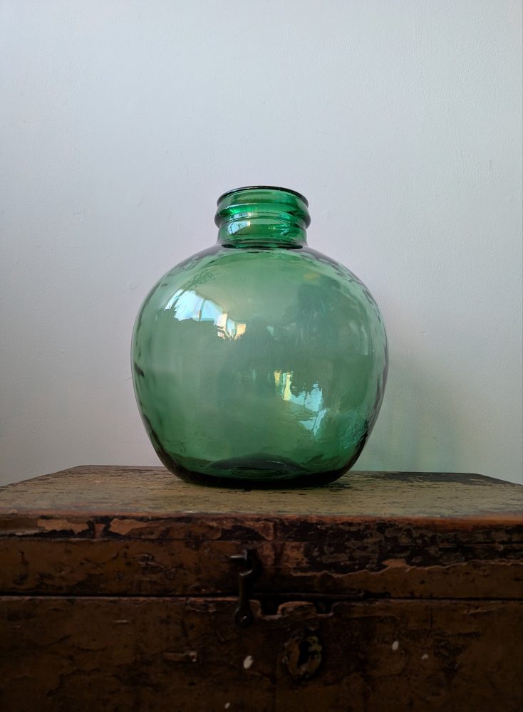 Vintage large green glass Viresa carboy - Image 9