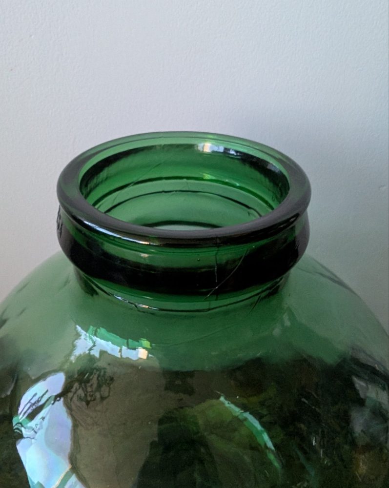 Vintage large green glass Viresa carboy - Image 10