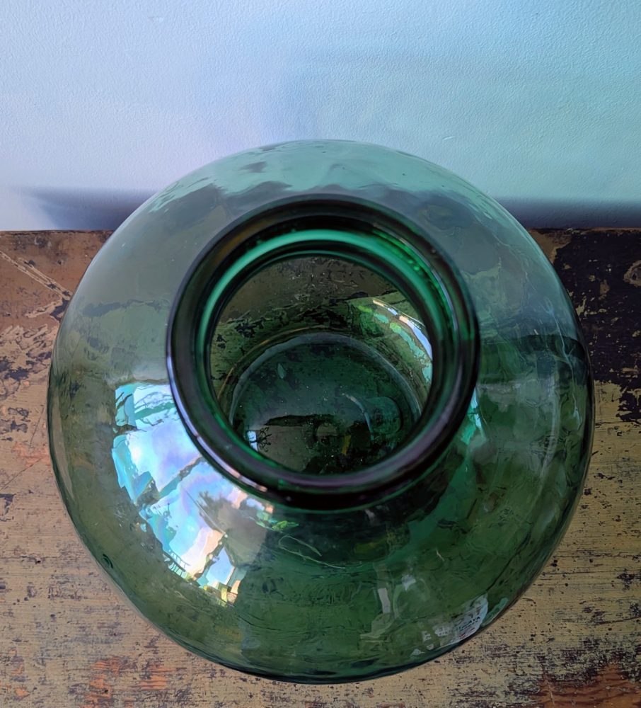 Vintage large green glass Viresa carboy - Image 6