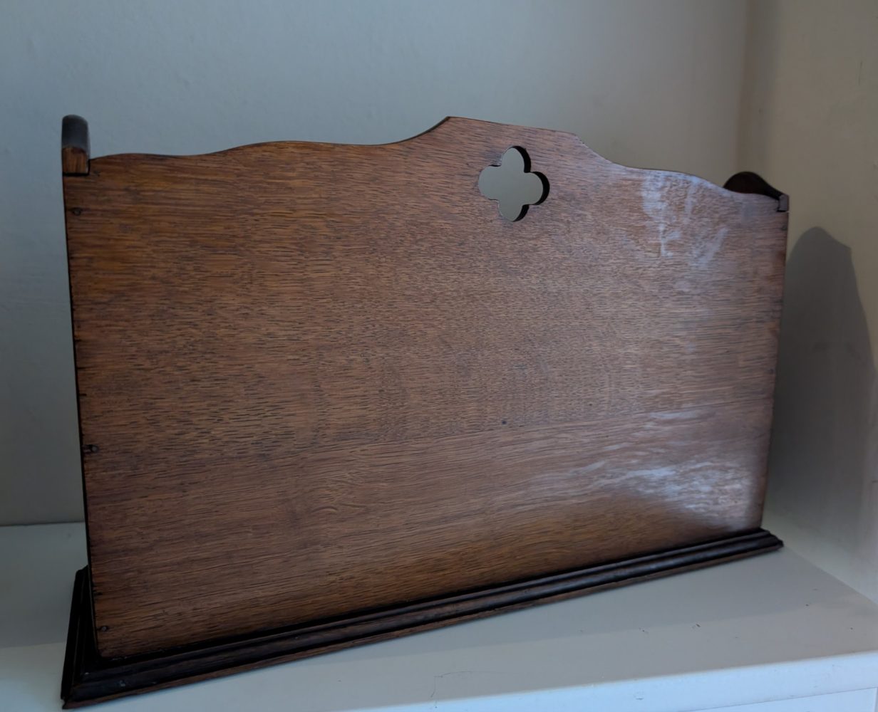Late Victorian oak letter rack | Oaky Doke Vintage Home