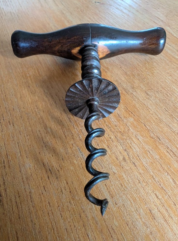 Fine Georgian period wooden handled corkscrew - Image 3