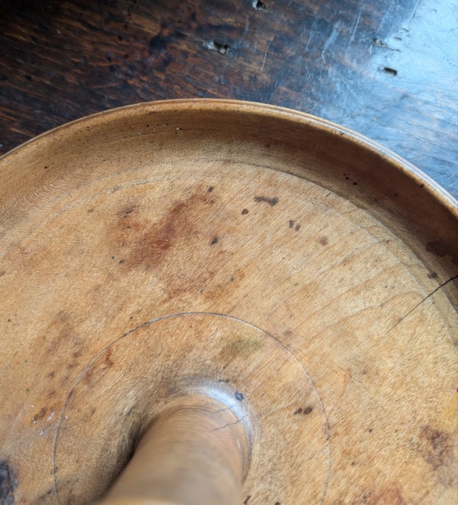 Antique 19th century sycamore wood butter worker - Image 15