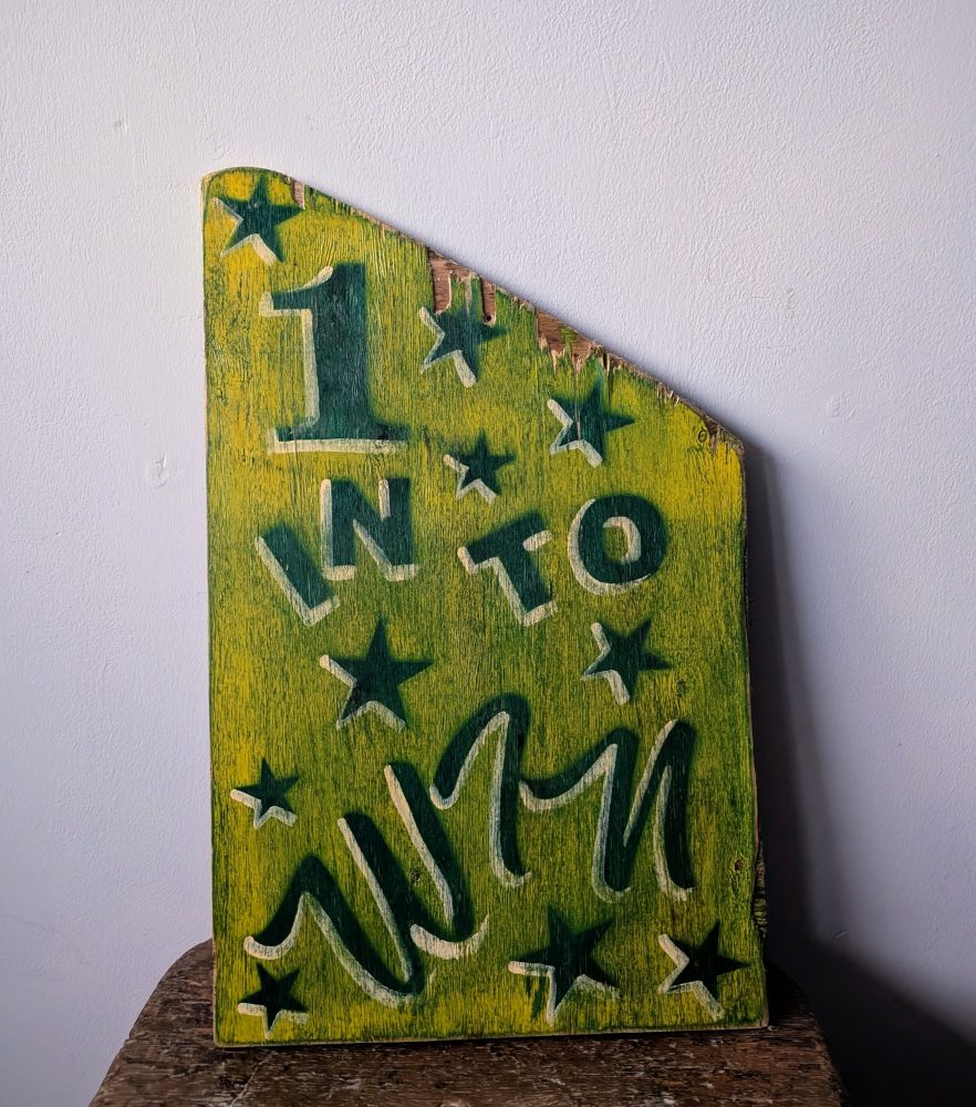 Vintage handpainted colourful fairground sign - Image 2