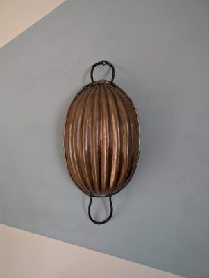 19th century walnut shaped copper jelly mould