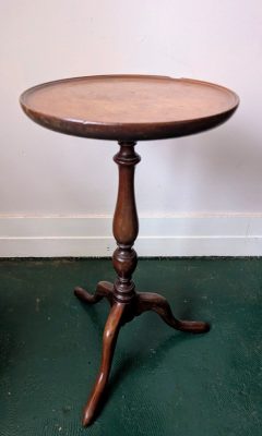 Walnut tripod wine table