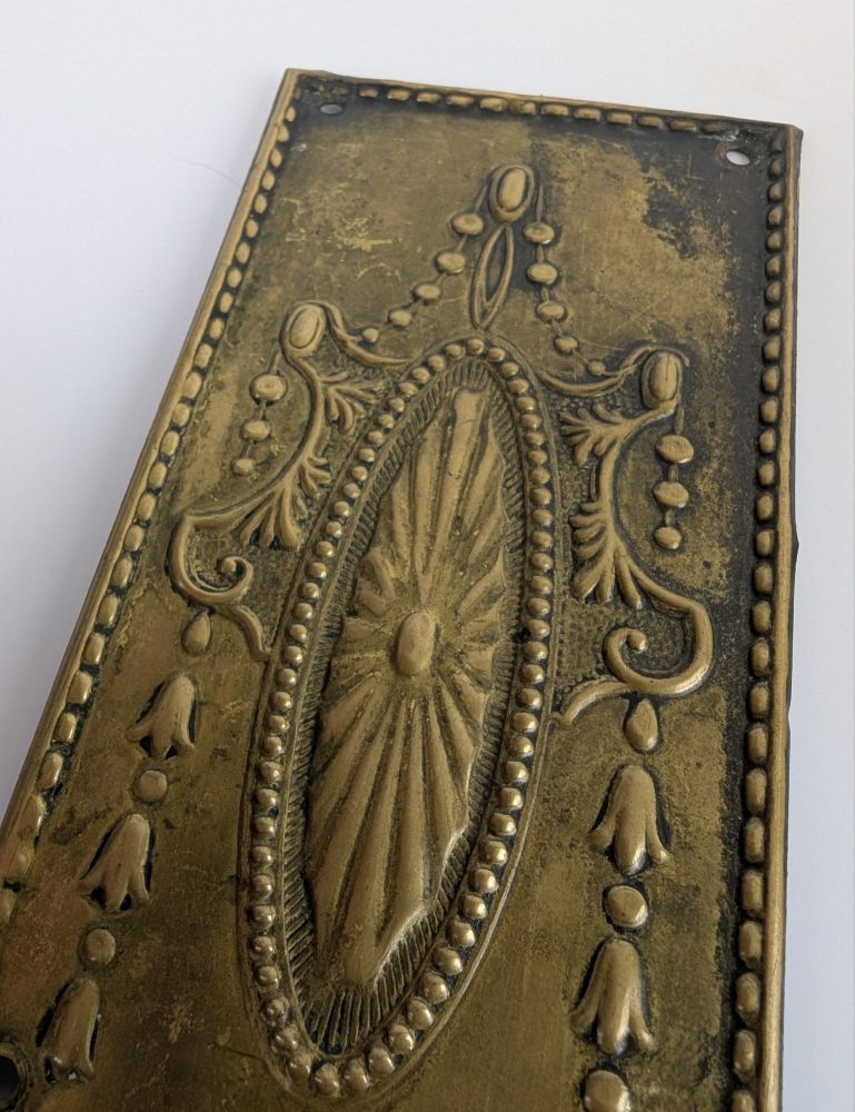 Georgian brass door push plates - Image 3