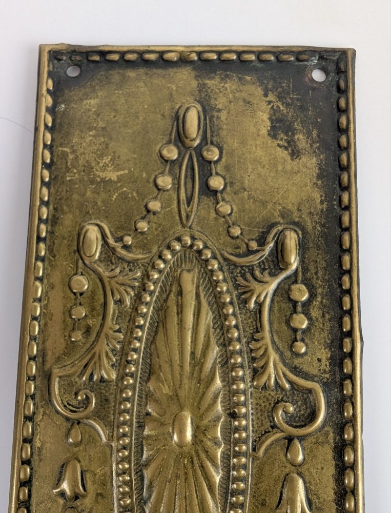 Georgian brass door push plates - Image 5
