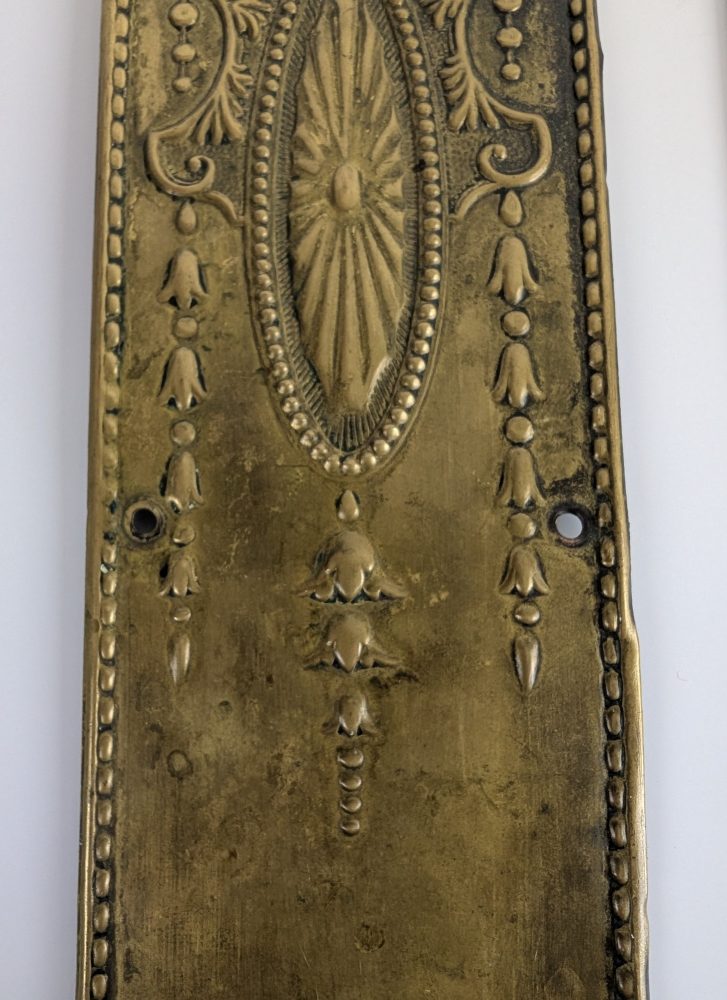Georgian brass door push plates - Image 7