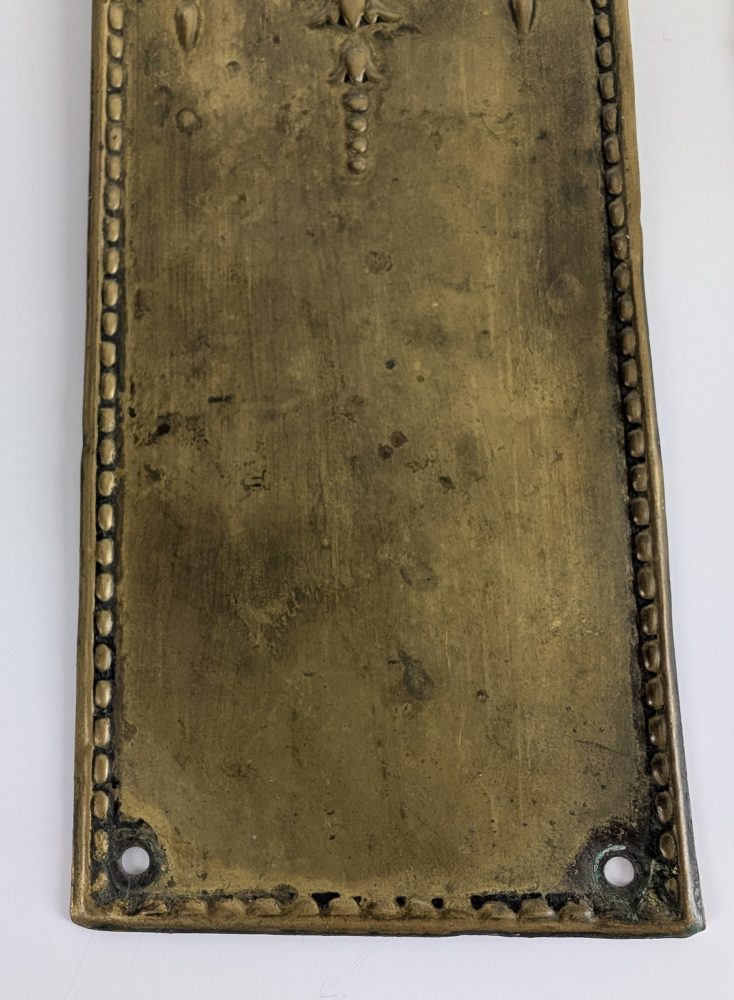 Georgian brass door push plates - Image 9