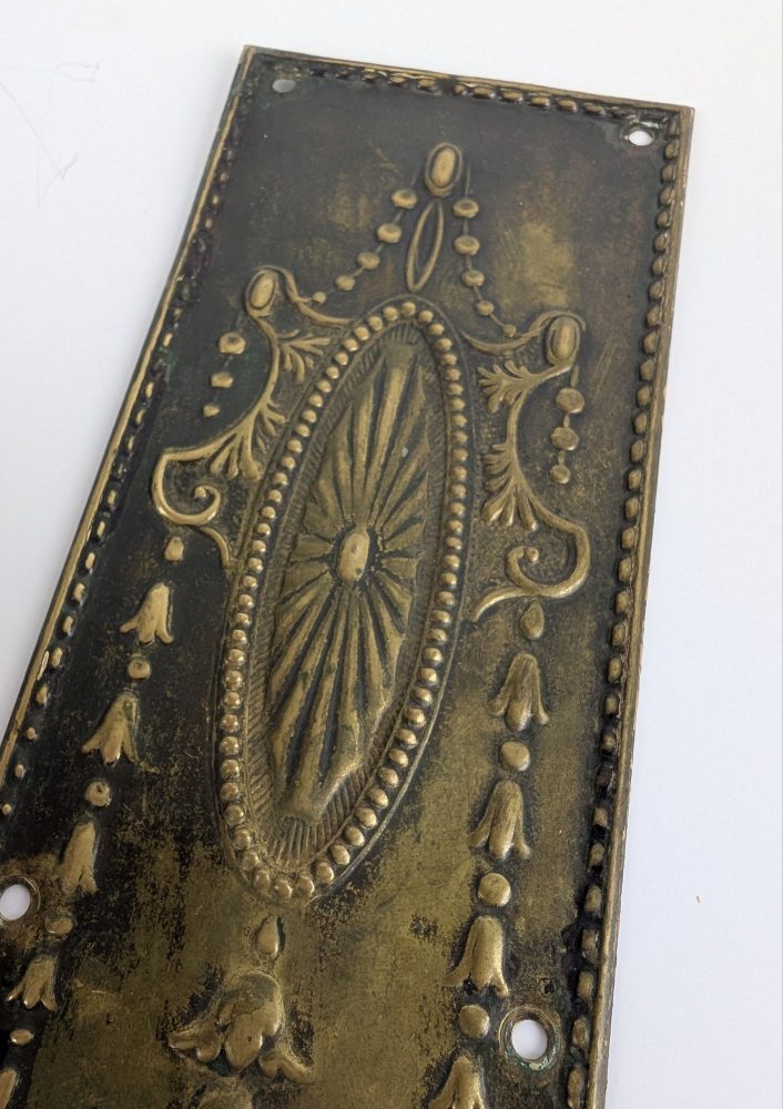 Georgian brass door push plates - Image 8