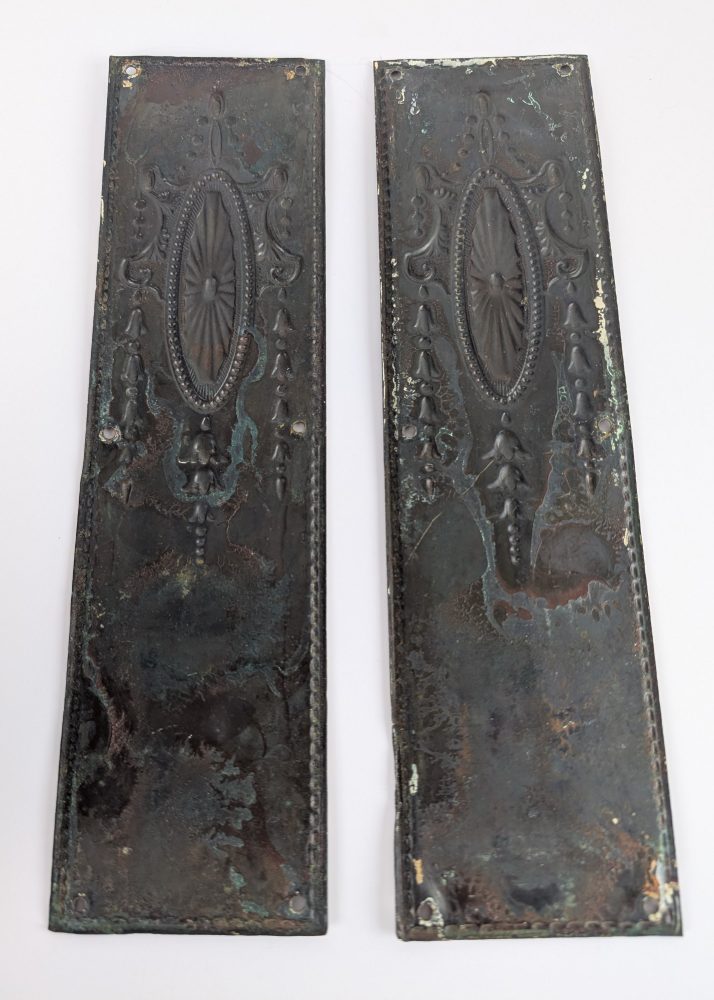 Georgian brass door push plates - Image 11