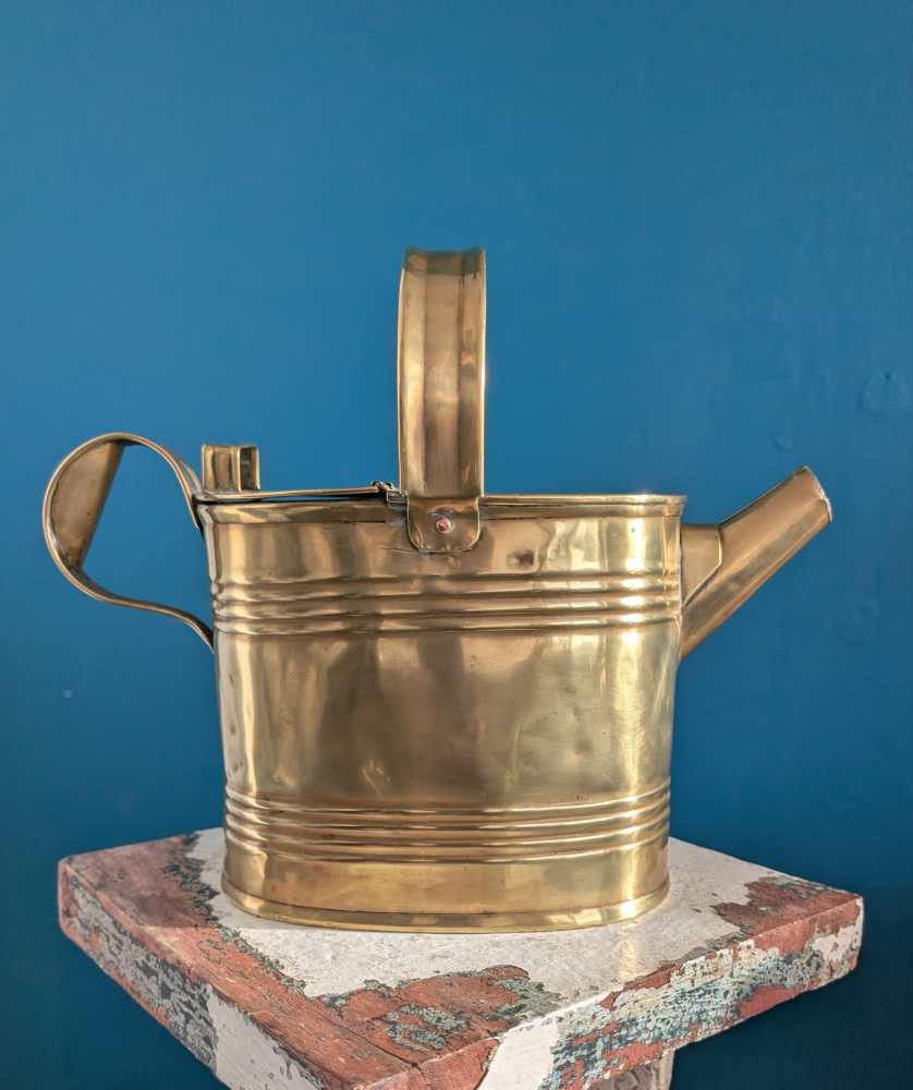 Victorian brass watering can