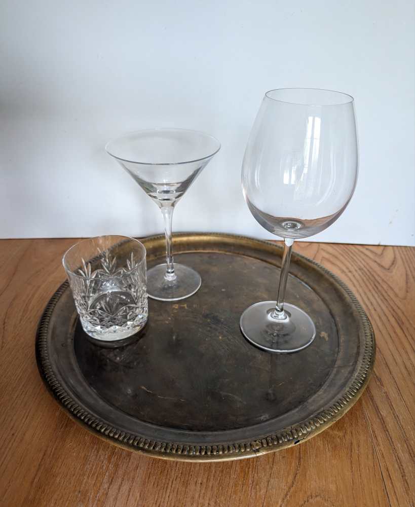 Round brass Edwardian tray - Image 6