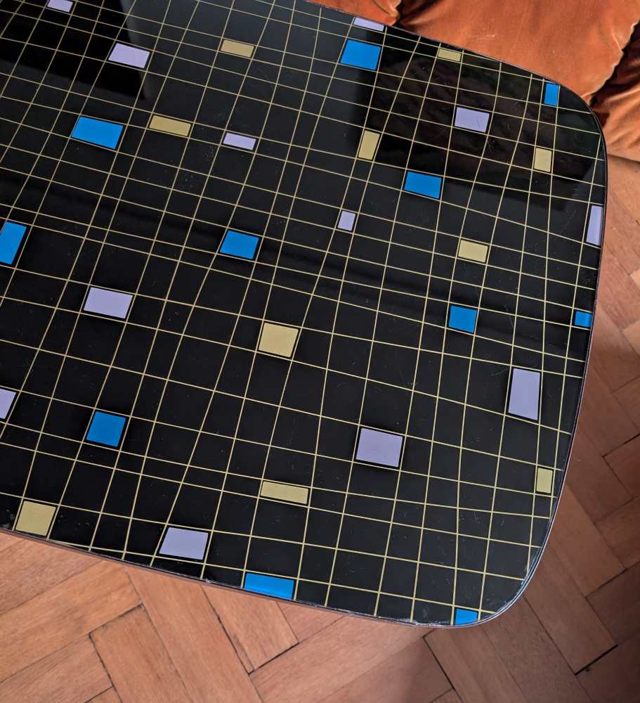 1950s large atomic design coffee table on dansette legs - Image 5