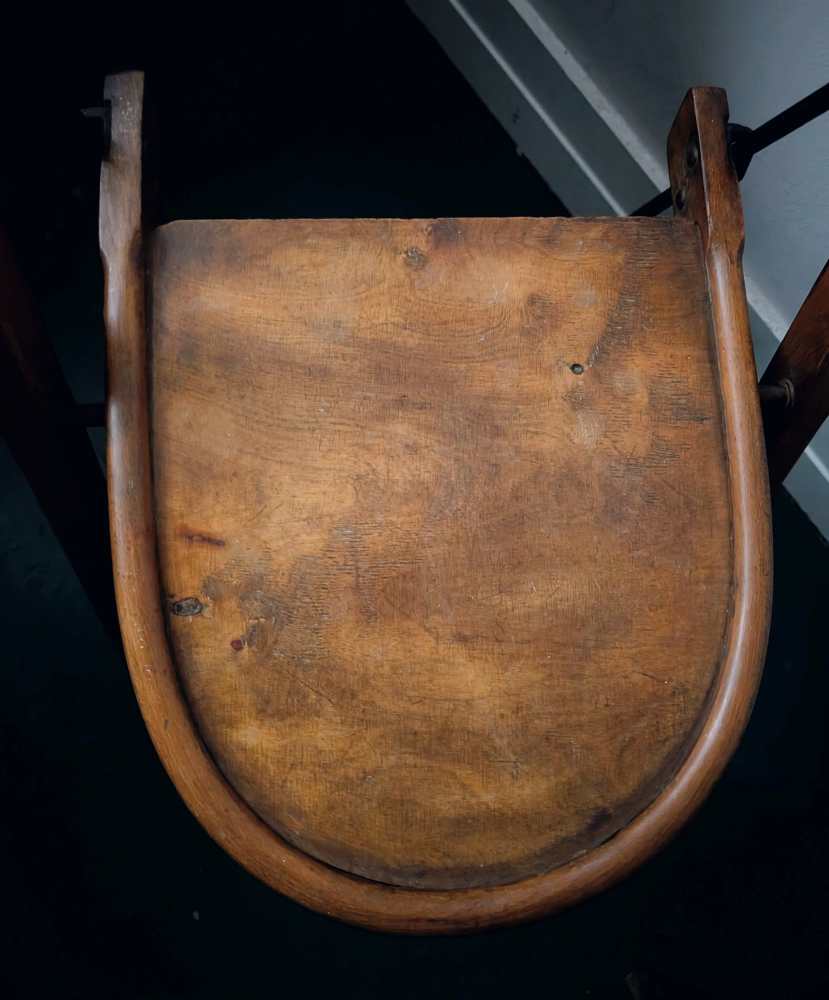 1920s English folding beech chair by Stakmore - Image 9