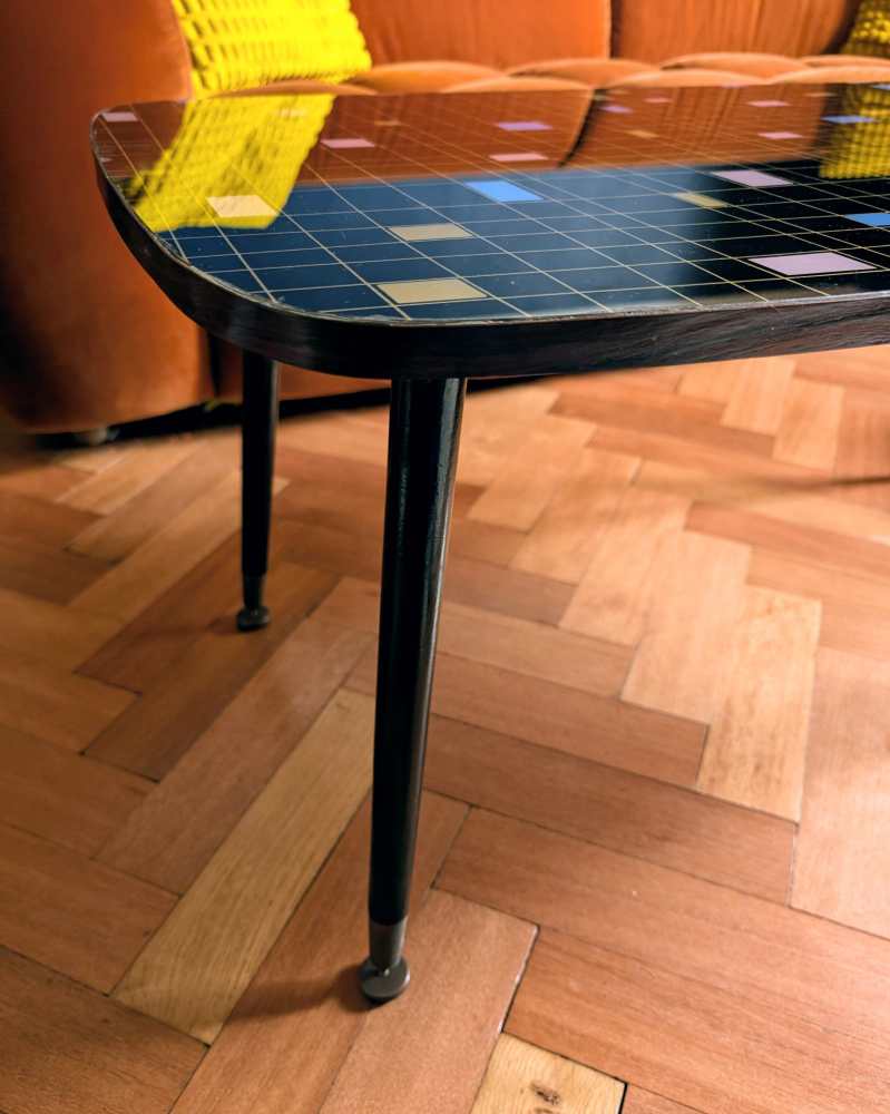 1950s large atomic design coffee table on dansette legs - Image 12