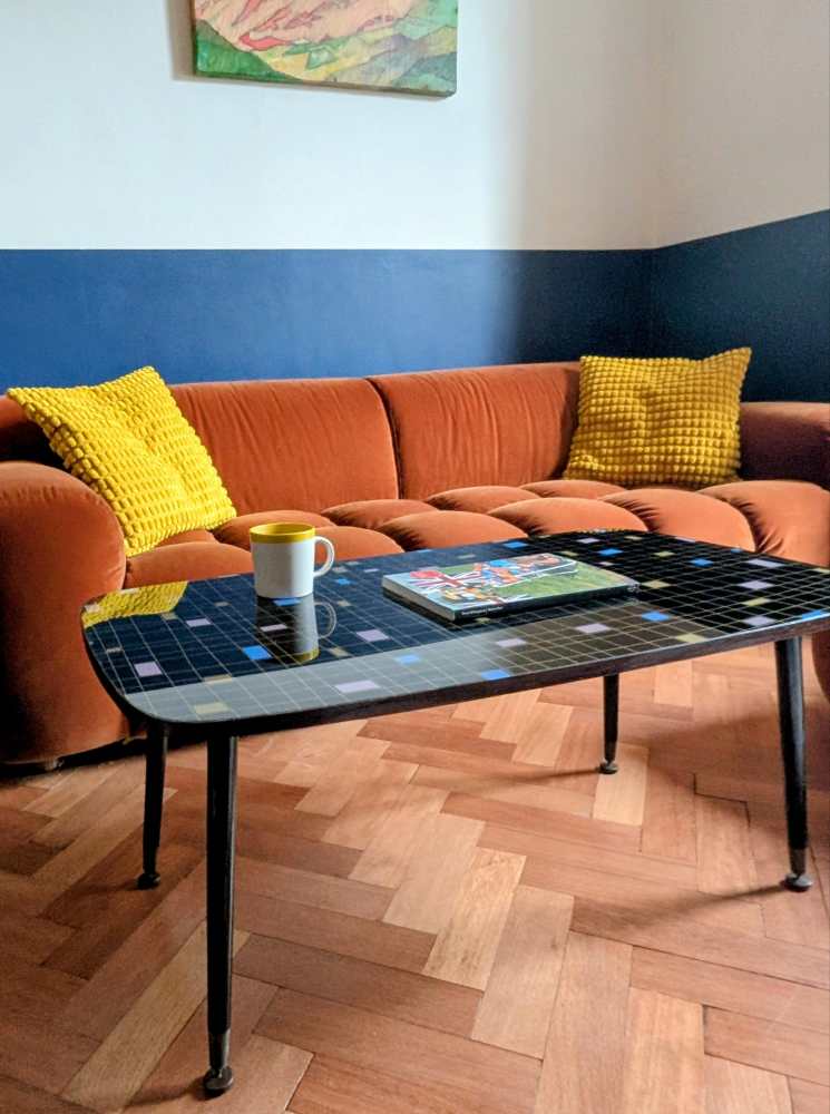 1950s large atomic design coffee table on dansette legs - Image 14