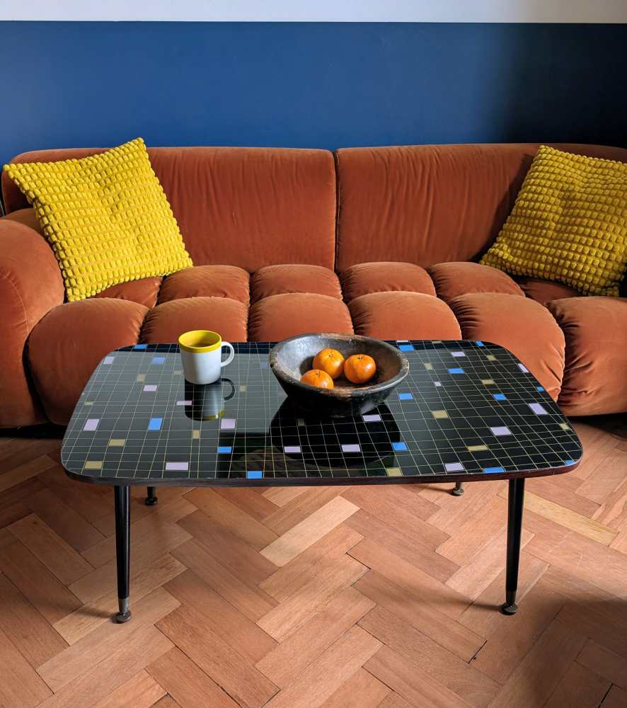 1950s large atomic design coffee table on dansette legs - Image 7