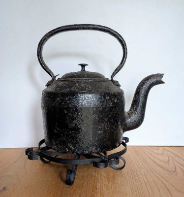 Early Victorian English iron kettle