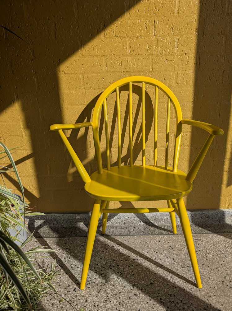 Bright yellow Ercol chair - Image 4