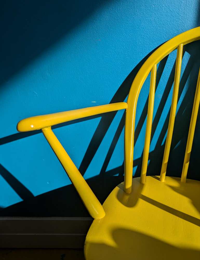 Bright yellow Ercol chair - Image 3