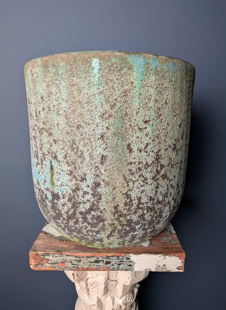 Large weathered plant pot - pair available - Image 6