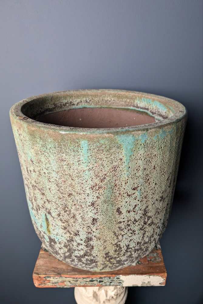 Large weathered plant pot - pair available - Image 4