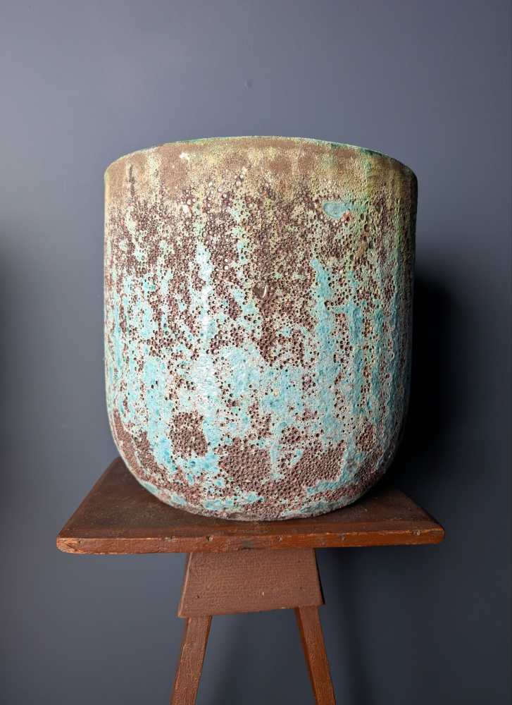 Large weathered plant pot - pair available - Image 3