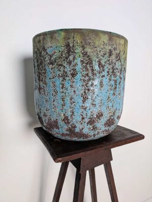 Large weathered plant pot - pair available