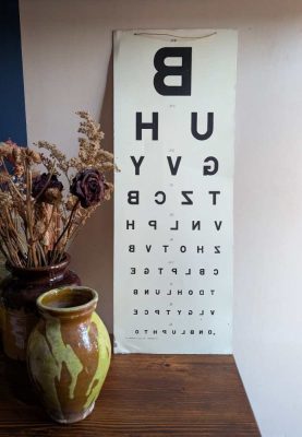 c.1950s Wiseman & Co London opticians chart