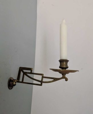 Pair of antique brass candle sconces