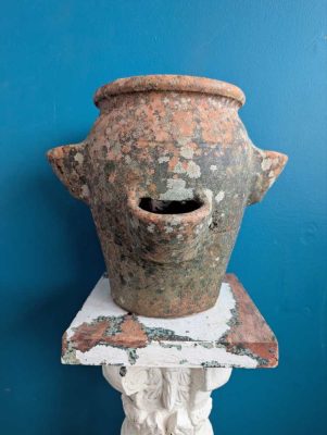 Weathered terracotta strawberry planter