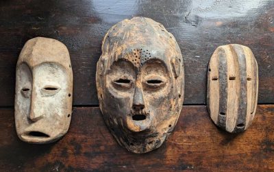 Three early 1900s masks from Cameroon