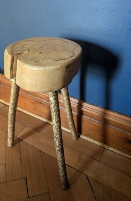 Irish Cherry wood stool or side table