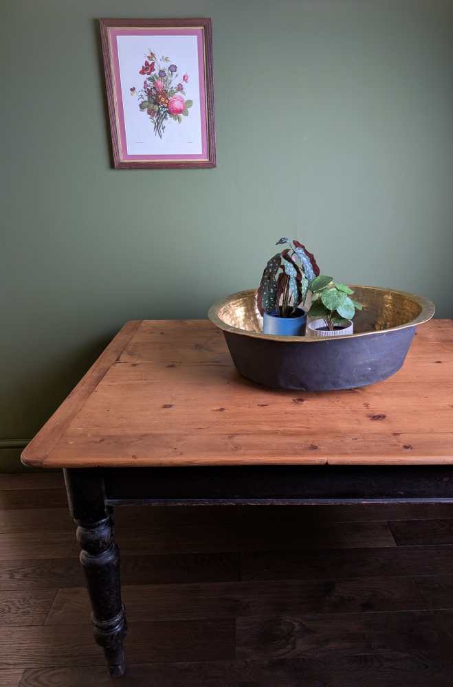 Huge antique deep copper bowl, Channel Islands Bachin - Image 7