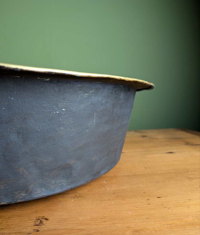 Huge antique deep copper bowl, Channel Islands Bachin - Image 11