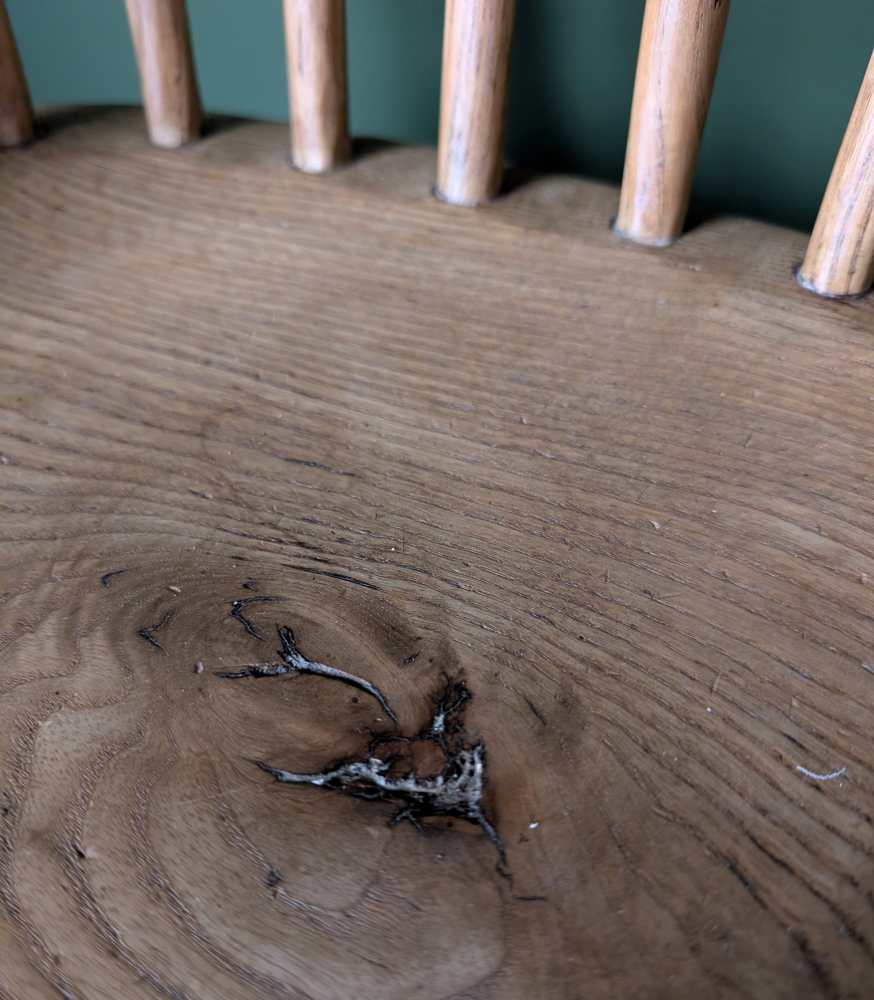 19th century bow back light Elm and Ash Windsor chair by George Wilson of Grantham - Image 17