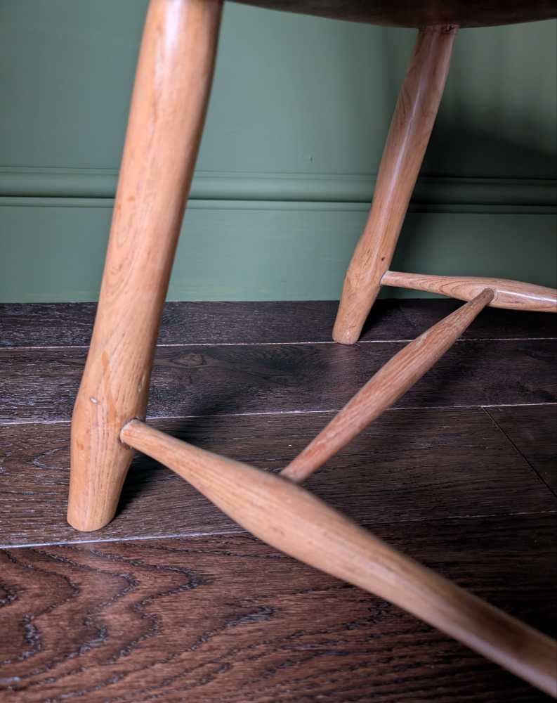 19th century bow back light Elm and Ash Windsor chair by George Wilson of Grantham - Image 21
