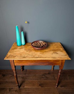 Antique pine side table or desk