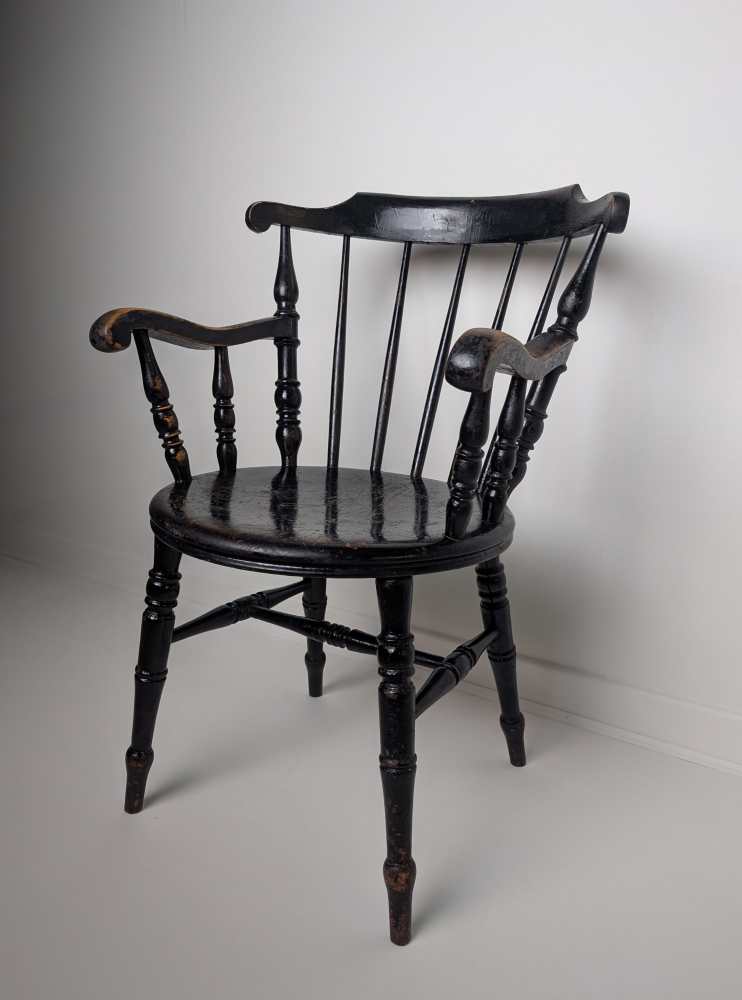19th century penny seat Windsor chair - Image 21
