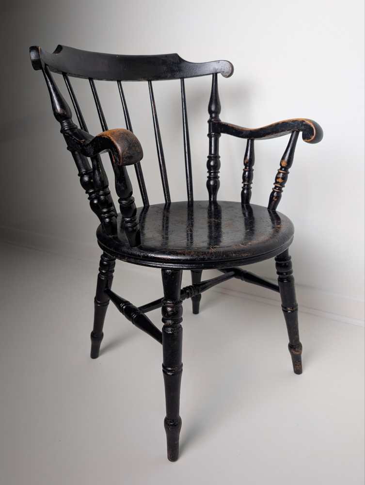 19th century penny seat Windsor chair - Image 10