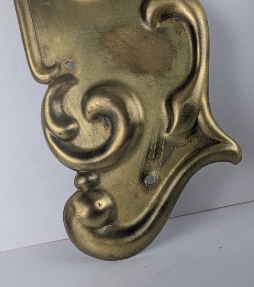 Pair of Art Nouveau brass door push plates - Image 4