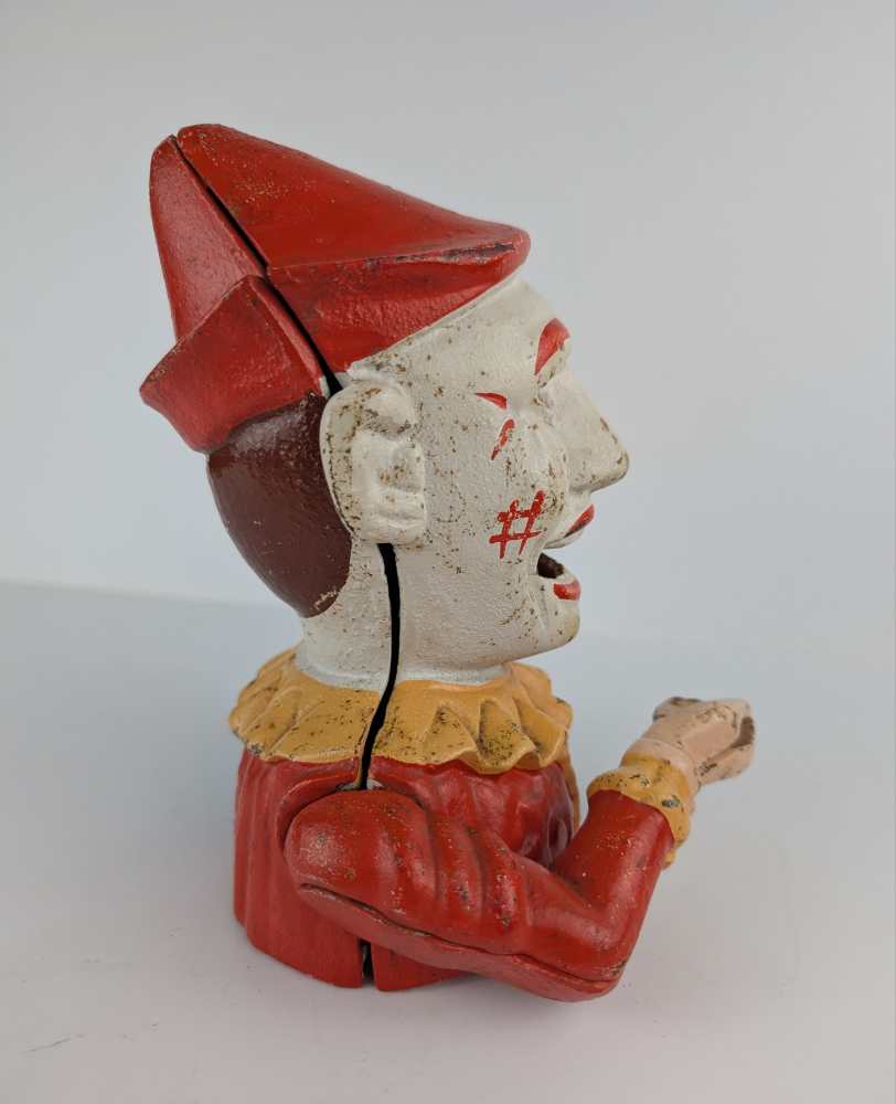 Vintage clown coin-eater, fully functional mechanical money bank - Image 10