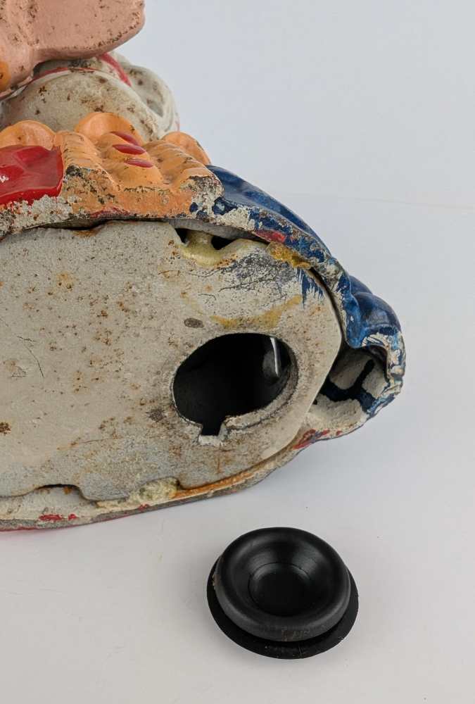 Vintage clown coin-eater, fully functional mechanical money bank - Image 7