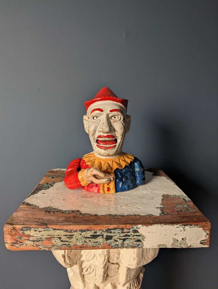 Vintage clown coin-eater, fully functional mechanical money bank - Image 11