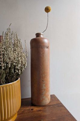 19th century Dutch stoneware distillery bottle