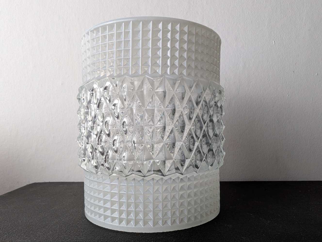 Midcentury glass pendant light shade