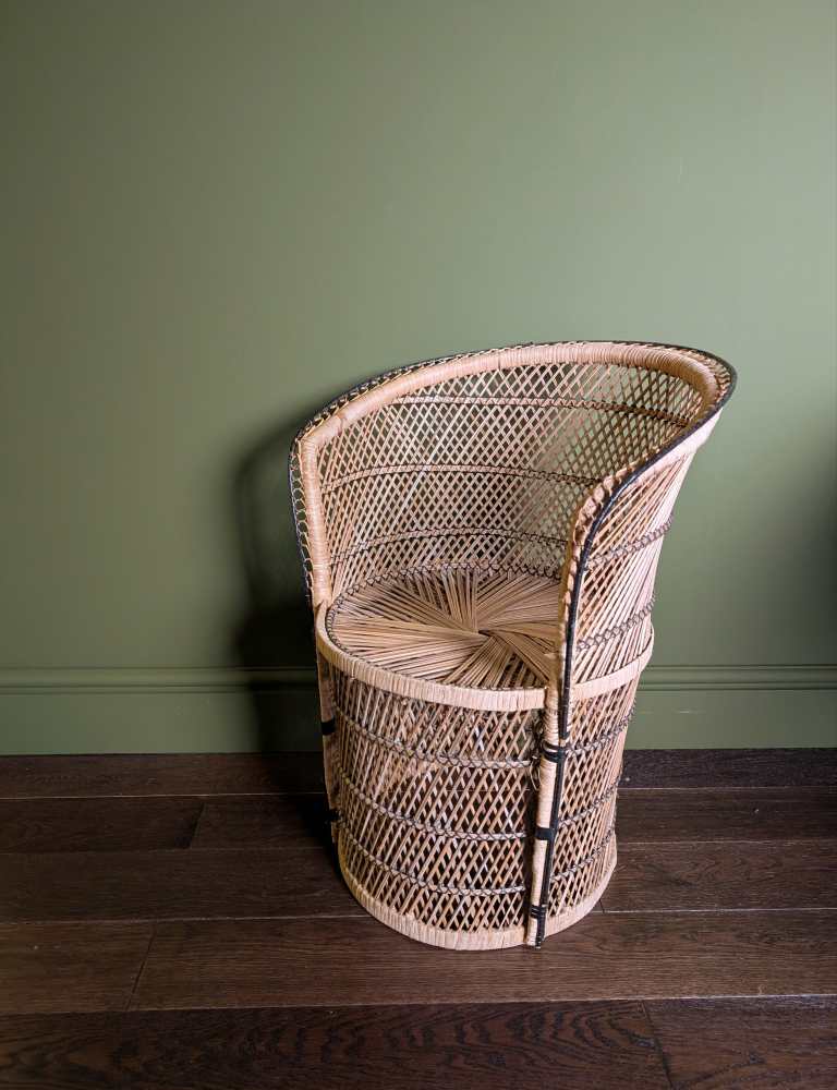 Midcentury rattan barrel chair - Image 9