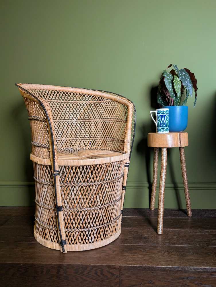 Midcentury rattan barrel chair - Image 4